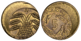 Germany 5 Rentenpfennig 1924 Error