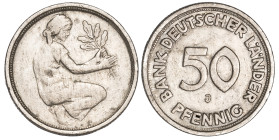 Germany 50 Pfennig 1949 Error