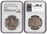 Germany GDR 20 Mark 1966. NGC MS 63