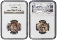 Great Britain ½ Penny 1905. NGC MS 64 RB. Almost TOP POP!