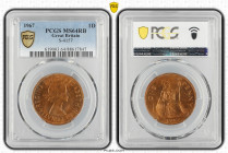Great Britain 1 Penny 1967. PCGS MS 64 RB