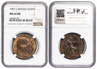 Great Britain 1 Penny 1907. NGC MS 62 RB