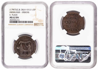 Great Britain Middlesex 1/2 Penny Token (1790). NGC MS 62