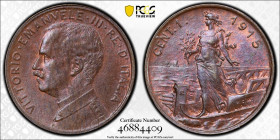 Italy 1 Centesimi 1915-R. PCGS MS 63 BN. Almost TOP POP!