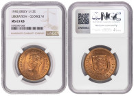 Jersey 1⁄12 Shilling 1945. NGC MS 63 RB