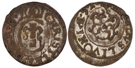 Swedish Livonia. Sity of Riga. Christina. Solidus 1651