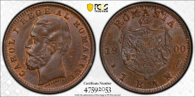Romania 1 Ban 1900-B. PCGS MS 64 BN. Almost TOP POP! Total Graded by PCGS MS 64: 5. In Higher Grades: 1. Ex Joe Sedillot Collection.