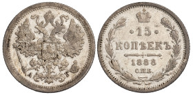 Russia 15 Kopecks 1888 СПБ AГ