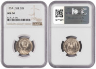 Russia - USSR 20 Kopecks 1957. NGS MS 64