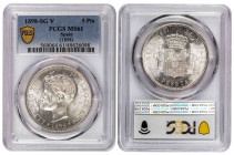Spain 5 Pesetas 1898 SG-V. PCGS MS 61