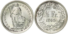 Switzerland ½ Franc 1965 B