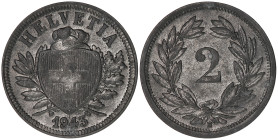 Switzerland 2 Rappen 1943 B