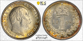 United Kingdom 1 Penny 1908. PCGS PL 64