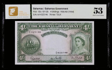 Bahamas Government 4 Shillings 1936. AU 53