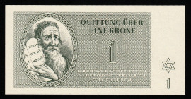 Czechoslovakia Theresienstadt Ghetto 1 Krone 1943