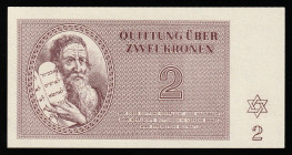 Czechoslovakia Theresienstadt Ghetto 2 Kronen 1943