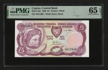 Cyprus 5 Pounds 1990. PMG Gem UNC 65 EPQ