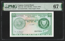 Cyprus 500 Mils 1979. PMG 67 EPQ