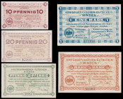 Germany Minden 1, 5 Mark 1916 10, 20, 50 Pfennig 1917. 5 pcs.