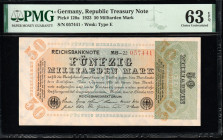 Germany 50 Milliarden Mark 1923. PMG 63 EPQ