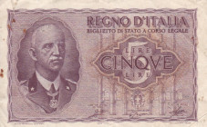 Italy 5 Lire 1944