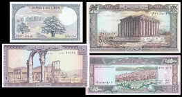 Lebanon 10 Livres 1986, 100 Livres 1985, 50, 250 Livres 1988. 4 pcs.