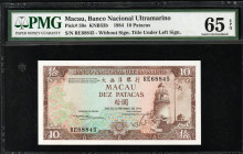 Macau 10 Patacas 1984. PMG 65 EPQ