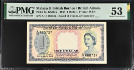 Malaya & British Borneo / British Administration 1 Dollar 1953. PMG 53