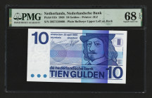 Netherlands 10 Gulden 1968. PMG 68 EPQ