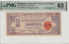 Philippines 2 Pesos 1942. PMG 63