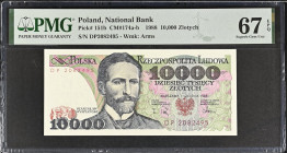 Poland 10.000 Zlotych 1988. PMG 67 EPQ
