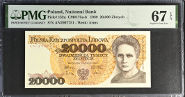 Poland 20.000 Zlotych 1989. PMG 67 EPQ