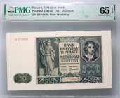 Poland 50 Zlotych 1941. PMG Gem UNC 65