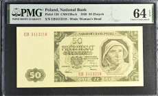 Poland 50 Zlotych 1948. PMG 64 EPQ