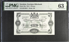 Sweden 1 Krona 1914. PMG 63