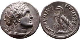 Ptolemaic Egypt: Alexandria - Ptolemy VI Philometor (180-145 BC) AR Tetradrachm Obverse: Head of a king, wearing diadem, turned to the right. Reverse:...