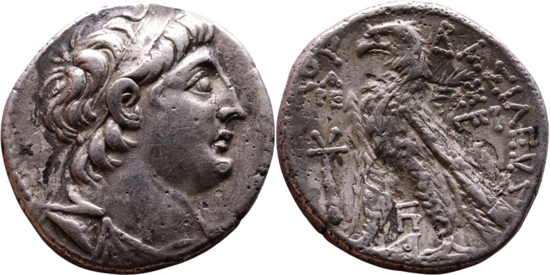 Antiochos VII Sidestes (Seleukid King: 138 – 129 BC ) Phoenica: Tyre – Tetradrac...