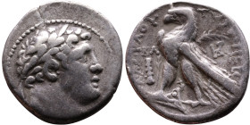 PHOENICIA: Tyre - Autonomy Issue (126 – 65 BC ) AR Didrachm Minted Year: 47 (79 BC) Obverse: Laureate bust of Melkart right Reverse: TYPOY IEPAΣ KAI A...