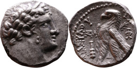 PHOENICIA: Tyre - Autonomy Issue (126 – 65 BC ) AR Didrachm Minted Year: 47 (79 BC) Obverse: Laureate bust of Melkart right Reverse: TYPOY IEPAΣ KAI A...