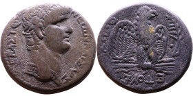 Nero (54-68) Syria: Antioch. Tetradrachm Obverse: ΝΕΡΩΝ ΚΑΙΣΑΡ ΣΕΒΑΣΤΟΥ Laureate head of Nero, right, with aegis Reverse: Eagle on thunderbolt, right;...