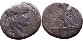 Nero (54-68) Syria: Antioch. Tetradrachm Obverse: ΝΕΡΩΝ ΚΑΙΣΑΡ ΣΕΒΑΣΤΟΥ Laureate head of Nero, right, with aegis Reverse: Eagle on thunderbolt, right;...