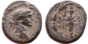 Trajan (98-117) Bronze coin. Obverse: Bust of emperor. Reverse: Cult image of Artemis Ephesia standing front, wearing polos and veil.

Weight:24mm 1...