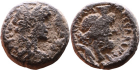 Roman Provincial bronze coin (I-III century)

Weight:12mm 13,55g

Artificial sand patina