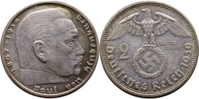 Germany – 2 Reichsmark - 1939

Weight:25mm 8,02g