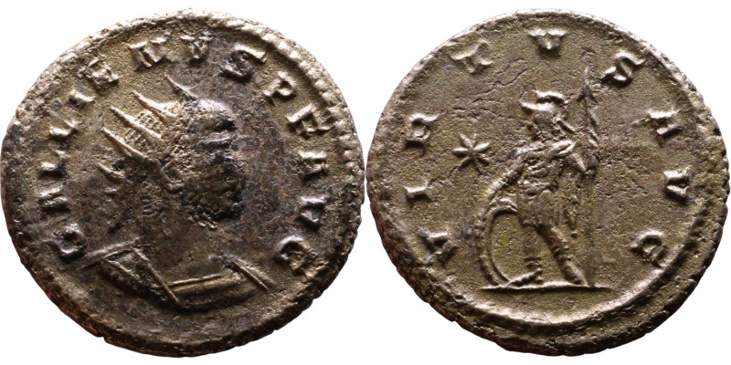 Roman coin – Gallienus (253-268). Bilon Antoninian.

Weight:21mm 3,76g