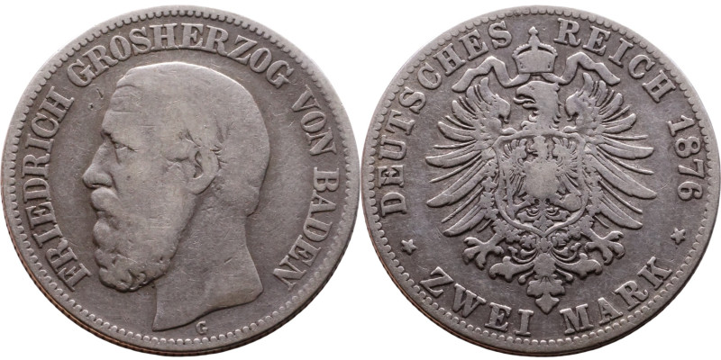 Germany – 2 Mark - 1876

Weight:27mm 10,80g