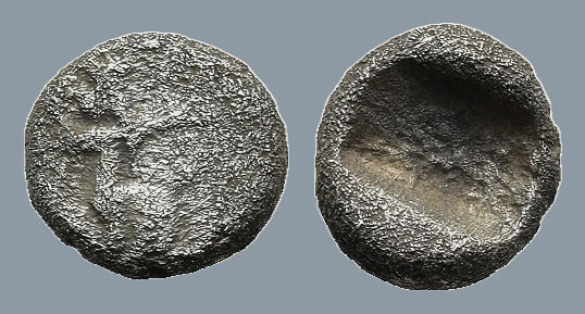 ACHAEMENID EMPIRE. Temp. Darios I to Xerxes I (circa 505-480 BC)
AR 1/12 Siglos...