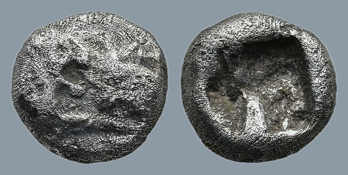 KINGS of LYDIA. Kroisos (Circa 564/53-550/39 BC).
AR 1/12 Stater (7,7mm 0,8g)
...