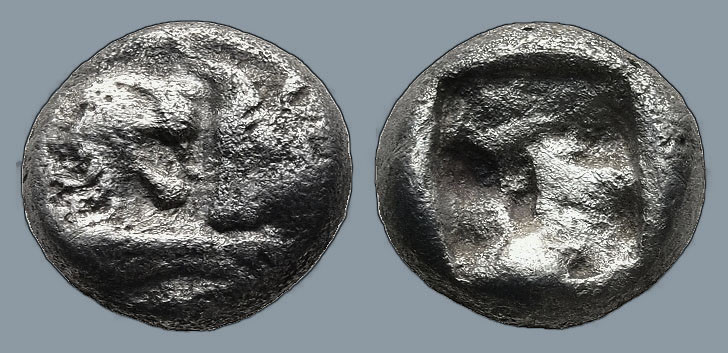 KINGS OF LYDIA. Kroisos (Circa 564/53-550/39 BC). Sardes
1/12 Stater (8,1mm 0.7...