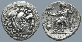 ISLANDS off IONIA. Chios. (Circa 290-275 BC). In the name and types of Alexander III.
AR Drachm (18,3mm 3,8g)
Obv: Head of Herakles to right, wearin...